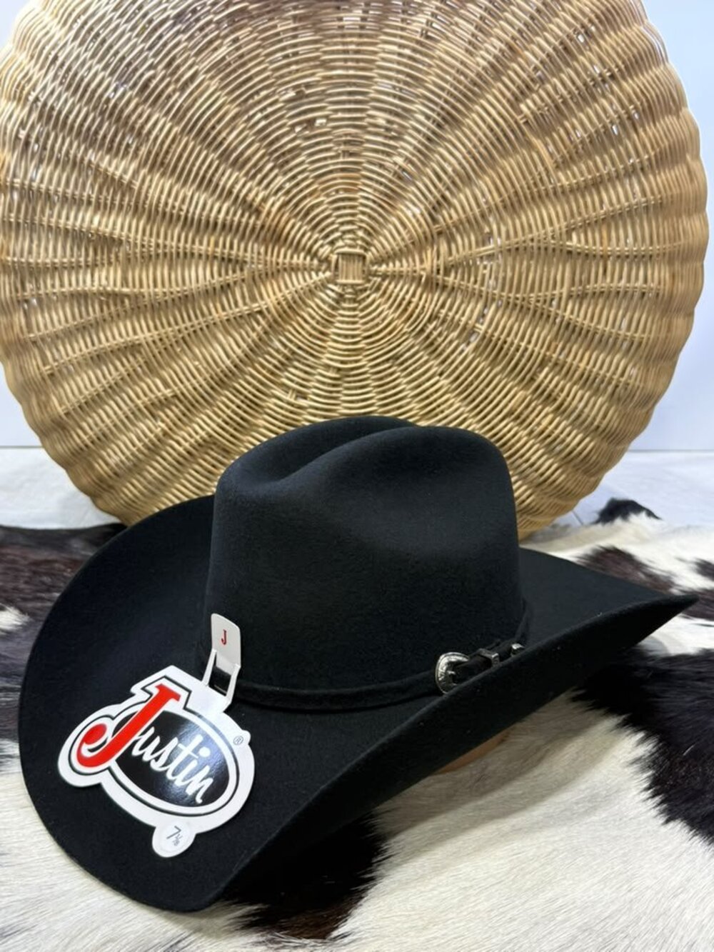 Justin Laredo 3X Black Wool Cowboy Hat 7 1/8